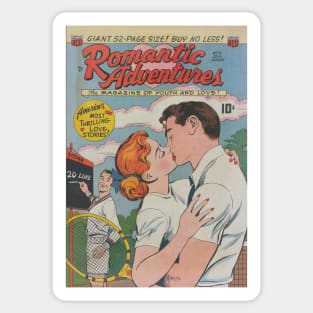 Vintage "Romantic Adventures" Cover Sticker